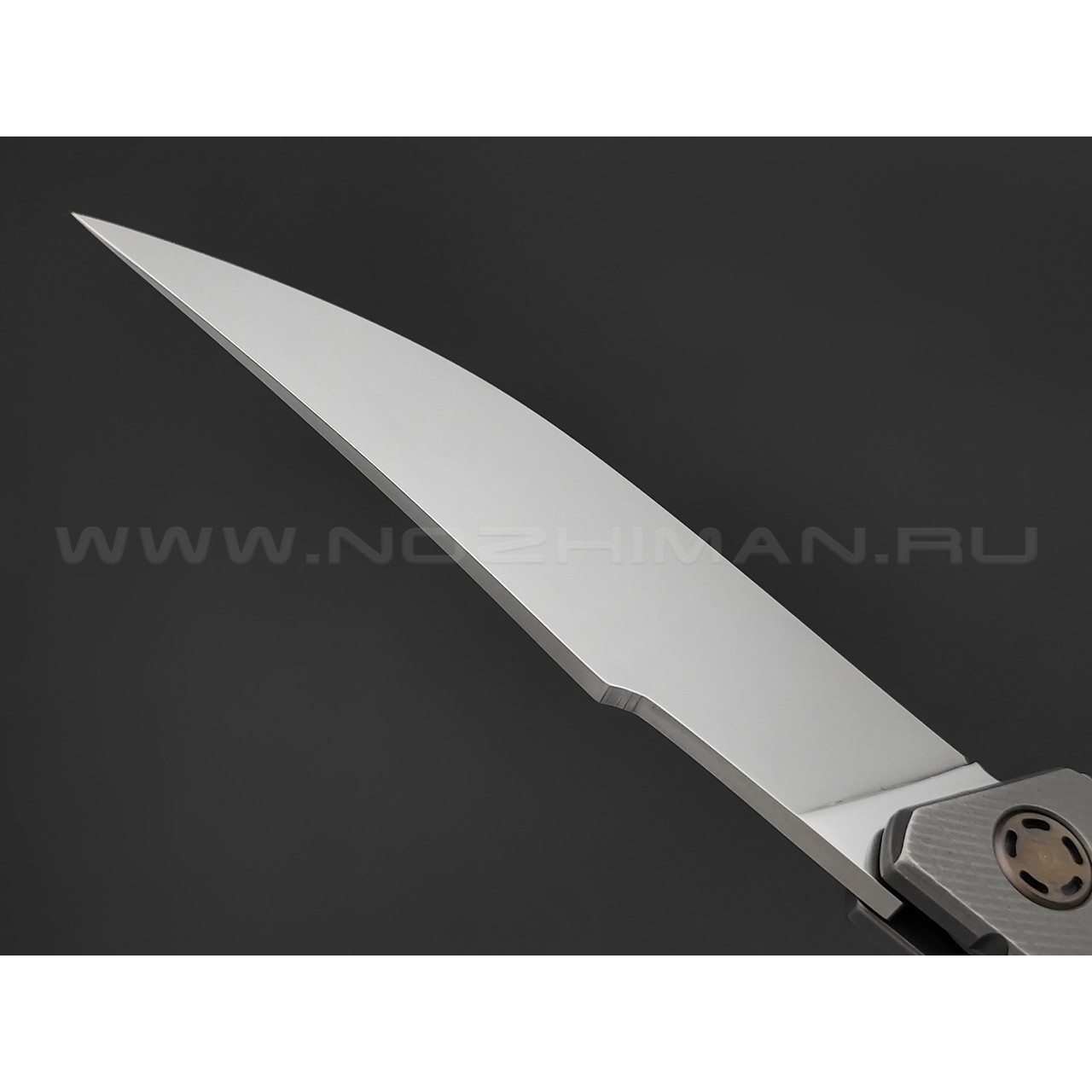 Нейрис складной нож Коа П сталь CPM REX 121, рукоять Титан, Карбон "Тёмная материя - золото"