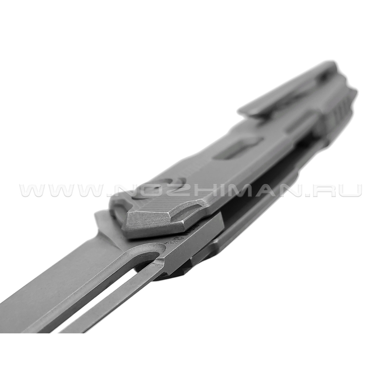 Нейрис складной нож Синтет сталь CPM 3V, рукоять Титан, Карбон "Тёмная материя - серебро"