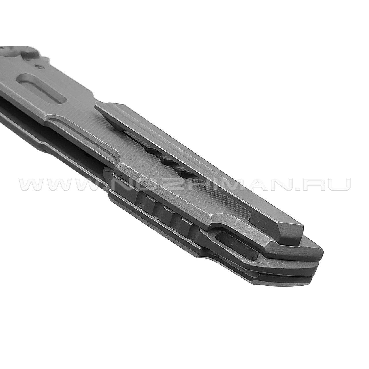 Нейрис складной нож Синтет сталь CPM 3V, рукоять Титан, Карбон "Тёмная материя - серебро"