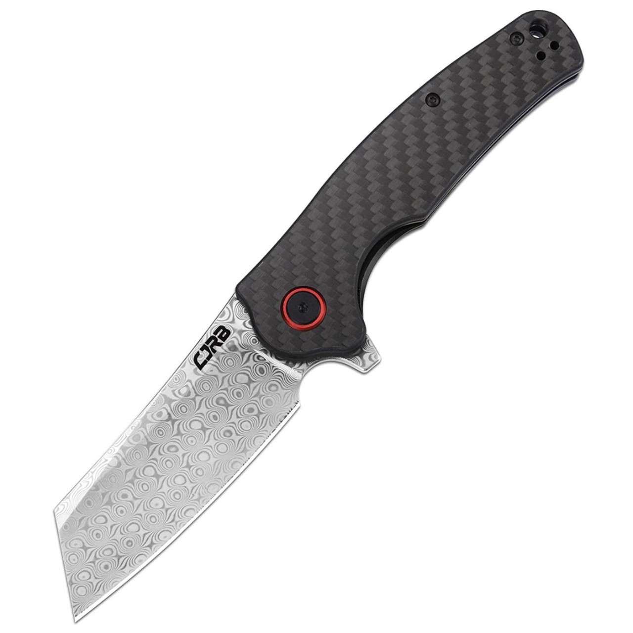 Нож CJRB Crag J1904D-CF сталь Damascus, рукоять Carbon fiber