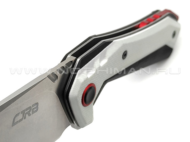 Нож CJRB Tigris J1919-WH сталь AR-RPM9, рукоять G10 black & white