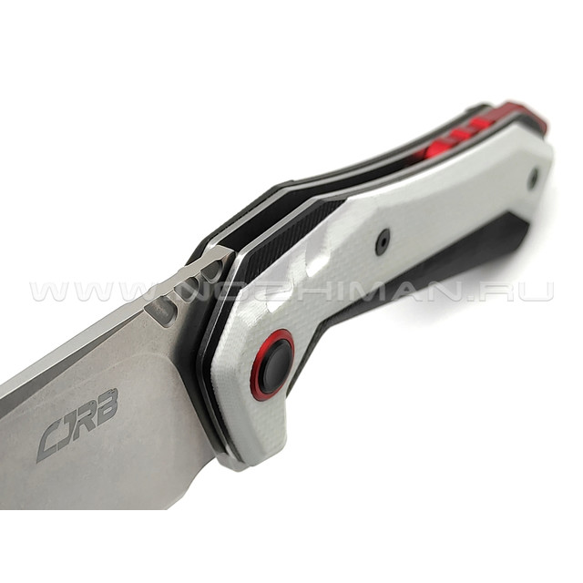 Нож CJRB Tigris J1919-WH сталь AR-RPM9, рукоять G10 black & white