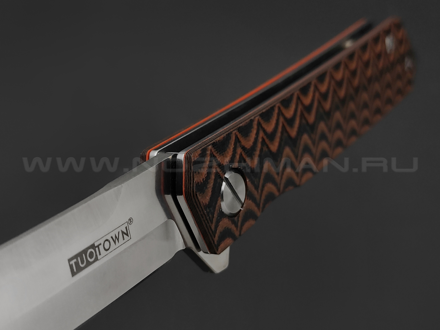 TuoTown складной нож DBSW-BRB сталь D2, рукоять G10 black & orange