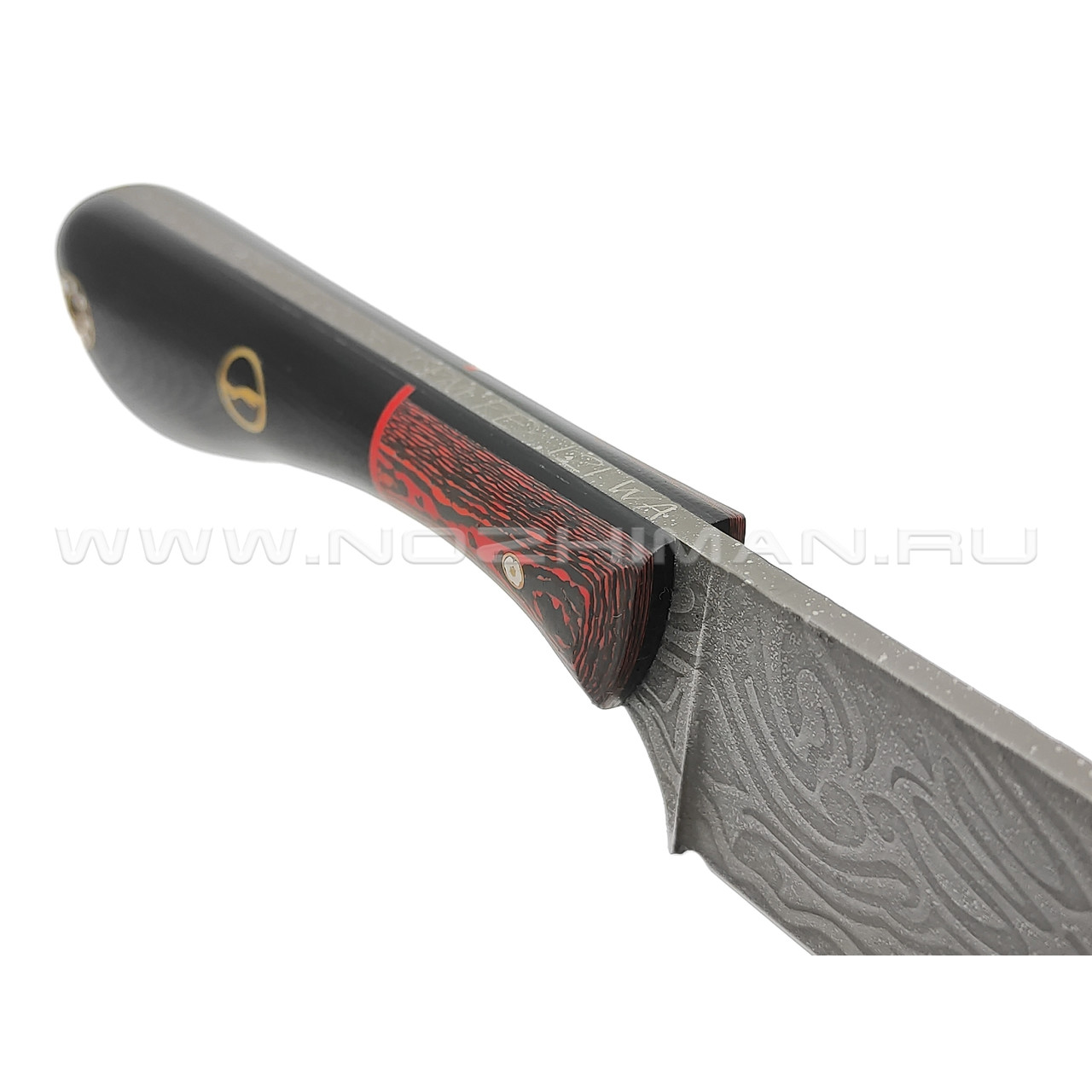 Волчий Век нож Шкуродёр Custom сталь CPM Rex 121 WA, рукоять Карбон, G10, мозаичные пины