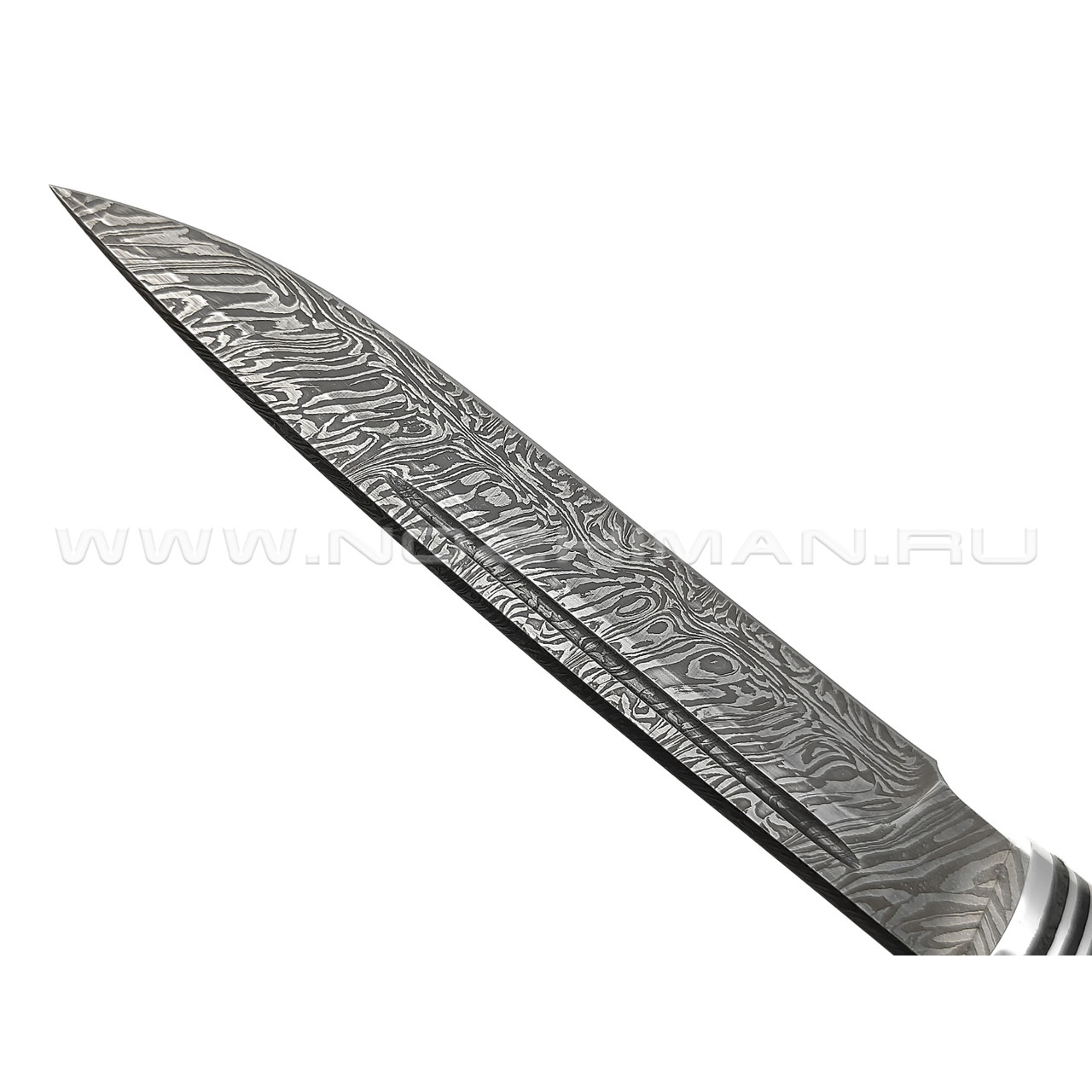 Кузница Коваль нож "Финка" сталь Дамаск, рукоять Стабилизированное дерево