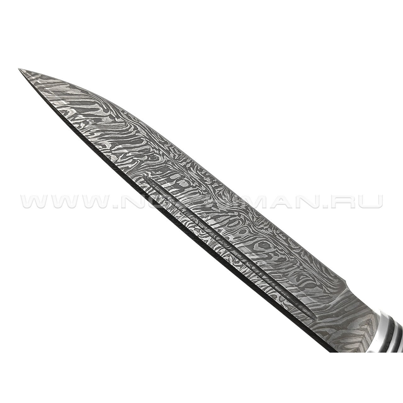 Кузница Коваль нож "Финка" сталь Дамаск, рукоять Стабилизированное дерево
