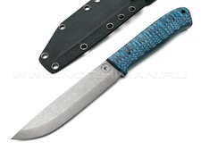 Apus Knives нож Rider Bush сталь K110 sw, рукоять G10 black & blue