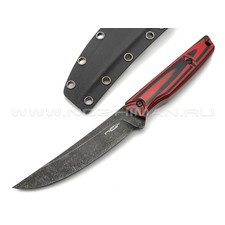 N.C.Custom нож Scar сталь X105 блэквош, рукоять G10 black & red