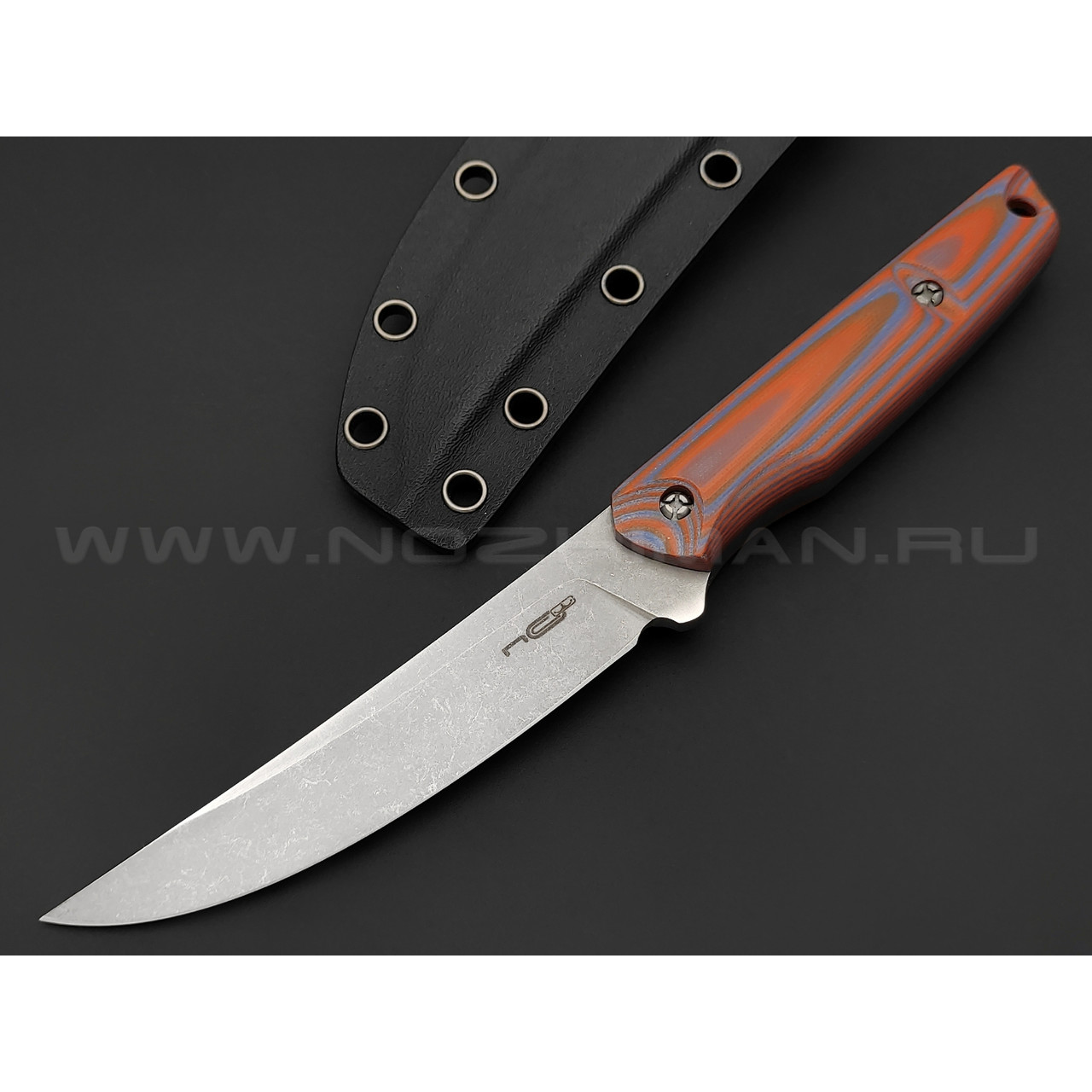 N.C.Custom нож Scar сталь X105 стоунвош, рукоять G10 blue & orange