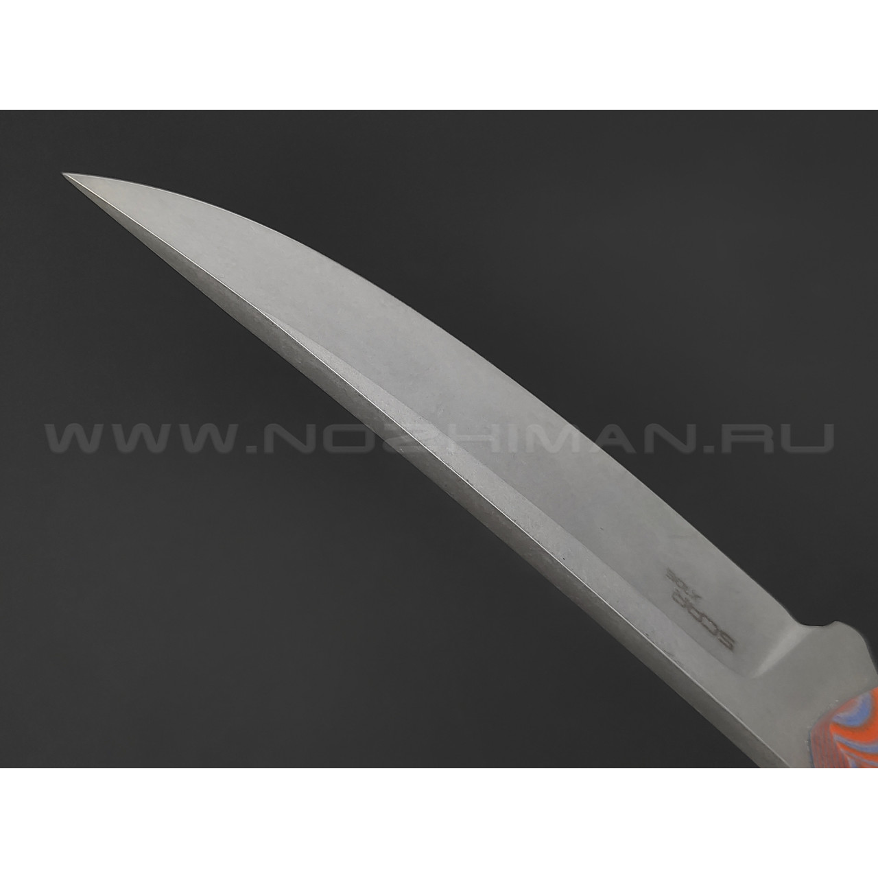 N.C.Custom нож Scar сталь X105 стоунвош, рукоять G10 blue & orange