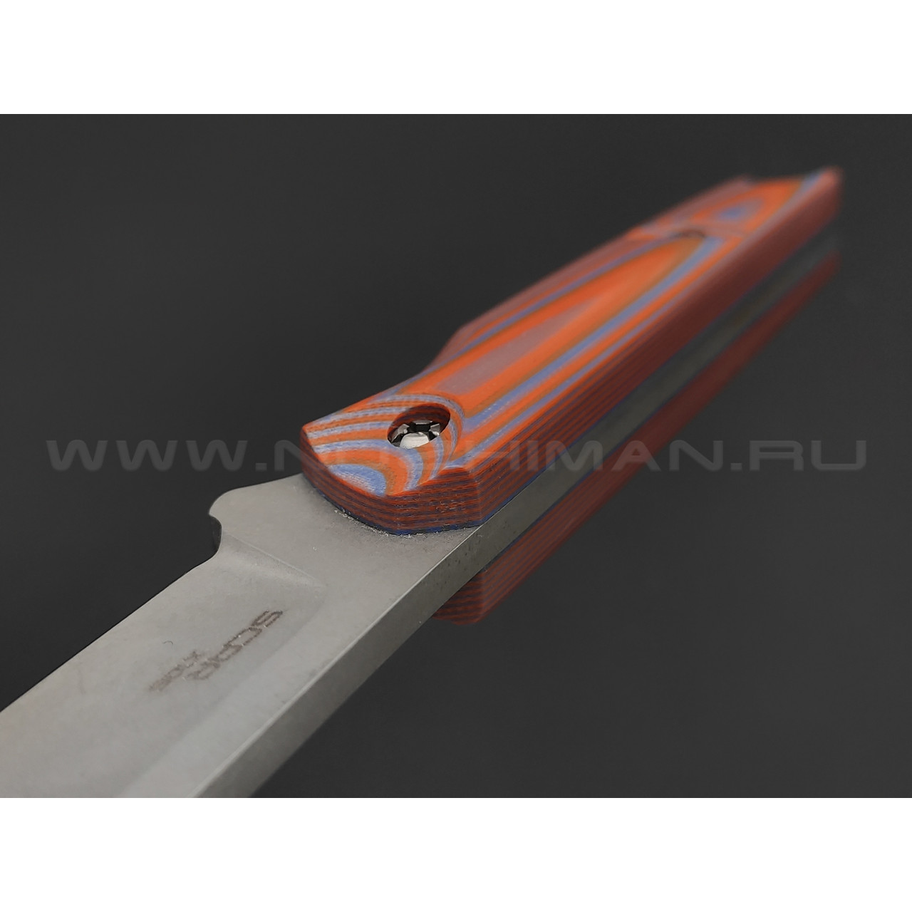 N.C.Custom нож Scar сталь X105 стоунвош, рукоять G10 blue & orange