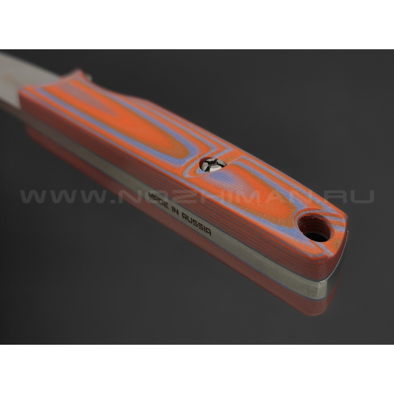 N.C.Custom нож Scar сталь X105 стоунвош, рукоять G10 blue & orange