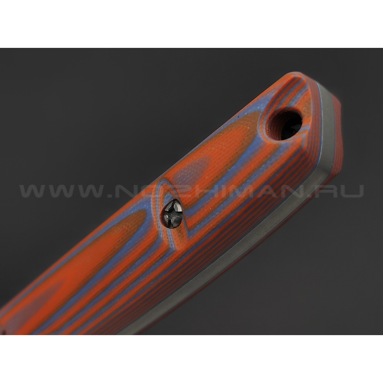 N.C.Custom нож Scar сталь X105 стоунвош, рукоять G10 blue & orange
