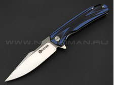 Shifter складной нож Rex сталь D2, рукоять G10 black & blue