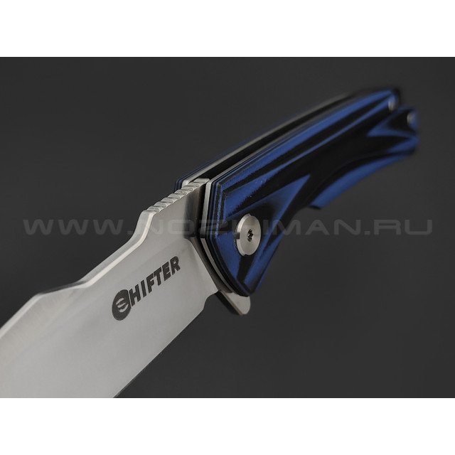Shifter складной нож Rex сталь D2, рукоять G10 black & blue