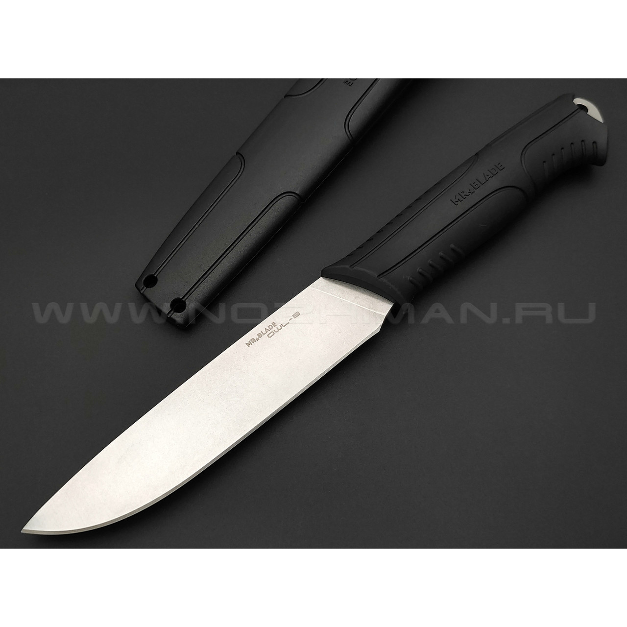 Mr.Blade нож OWL-B MB102 сталь 8Cr14 стоунвош, рукоять TPR black