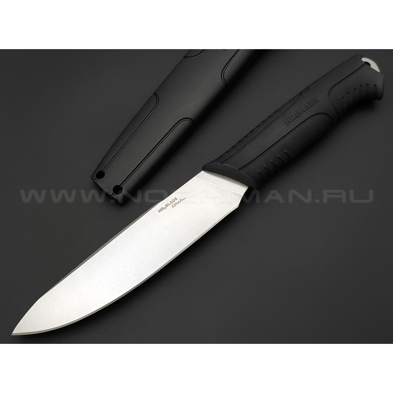 Mr.Blade нож OWL MB100 сталь 8Cr14 стоунвош, рукоять TPR black