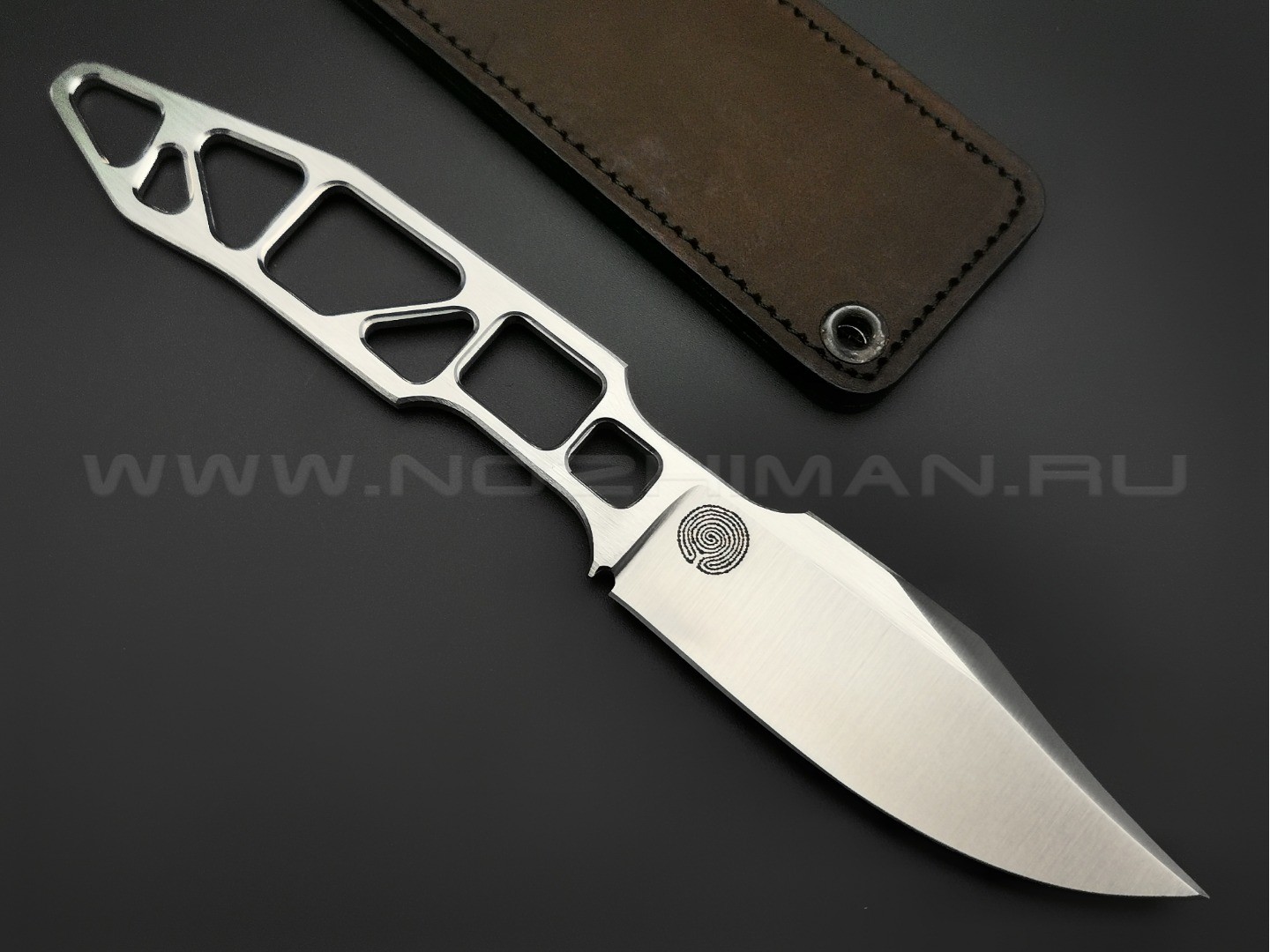 1-й Цех нож С.Дизайн №1 сталь 440C сатин, рукоять сталь