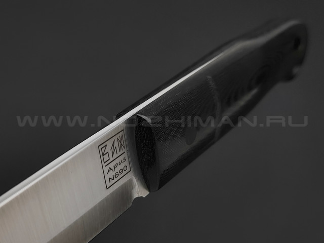 ZH Knives нож Septima 5 сталь N690 satin, рукоять Micarta black