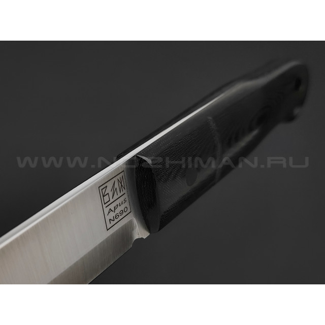 ZH Knives нож Septima 5 сталь N690 satin, рукоять Micarta black