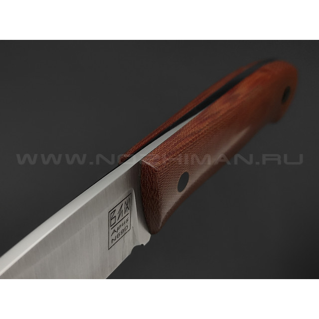 Zh Knives нож F5 mod. сталь N690 сатин, рукоять Micarta brown