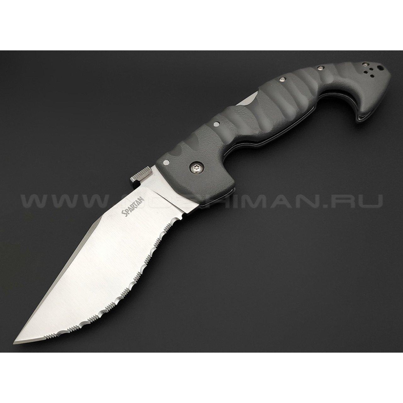 Нож Cold Steel Spartan Serrated 21SS сталь Aus-10A, рукоять Griv-Ex grey