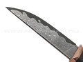 Кузница Васильева нож НЛВ133 ламинат CPM Rex 121, рукоять карбон, мокумэ-ганэ, мозаичный пин