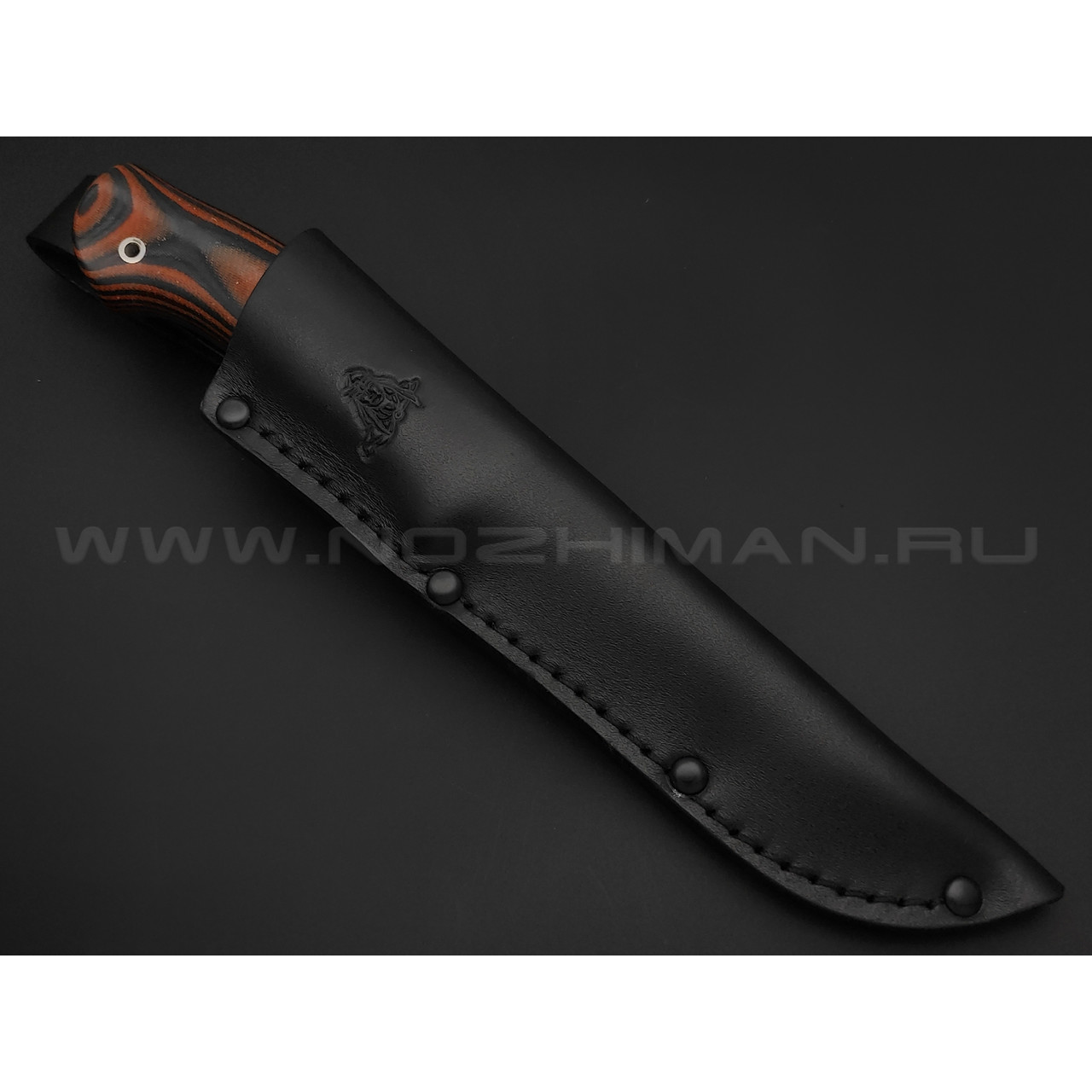 Кметь нож Комбат сталь Erasteel EM2, рукоять микарта, мельхиор