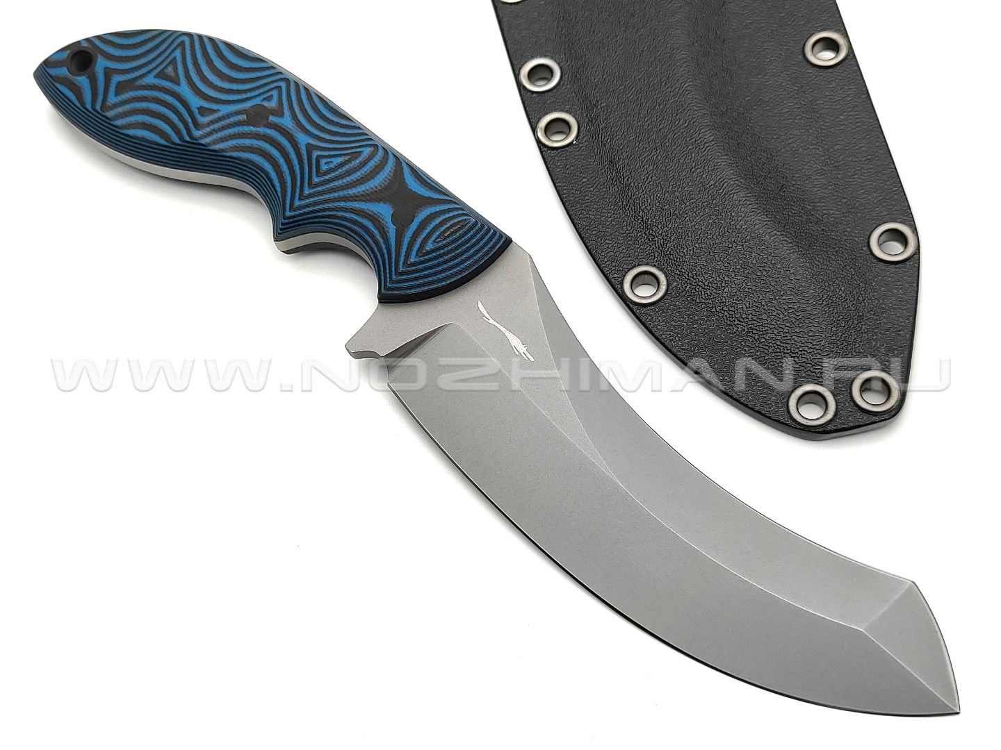 Волчий Век нож Кондрат 12 сталь 95х18 WA bead-blast, рукоять G10 black & blue