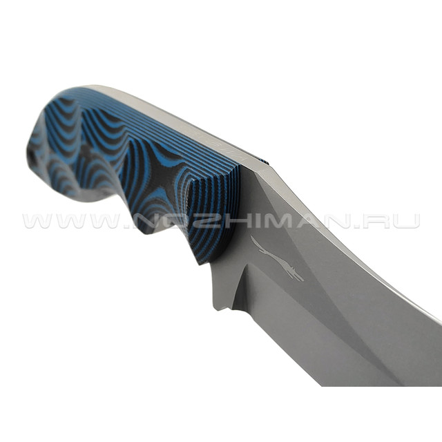 Волчий Век нож Кондрат 12 сталь 95х18 WA bead-blast, рукоять G10 black & blue
