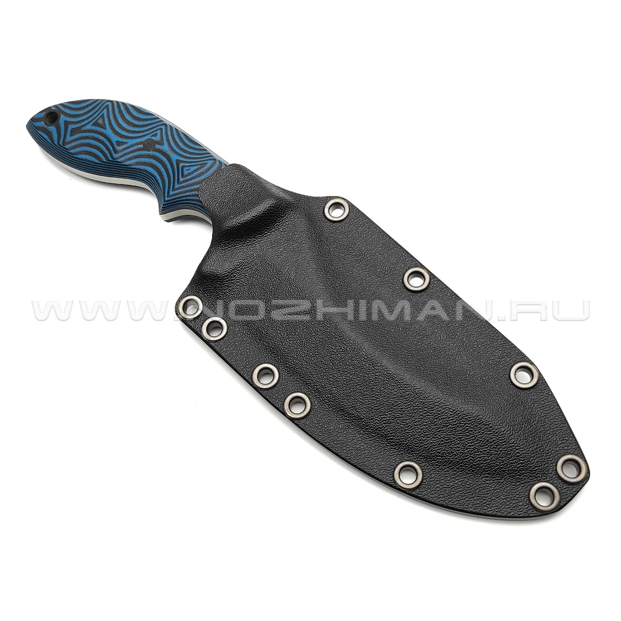 Волчий Век нож Кондрат 12 сталь 95х18 WA bead-blast, рукоять G10 black & blue