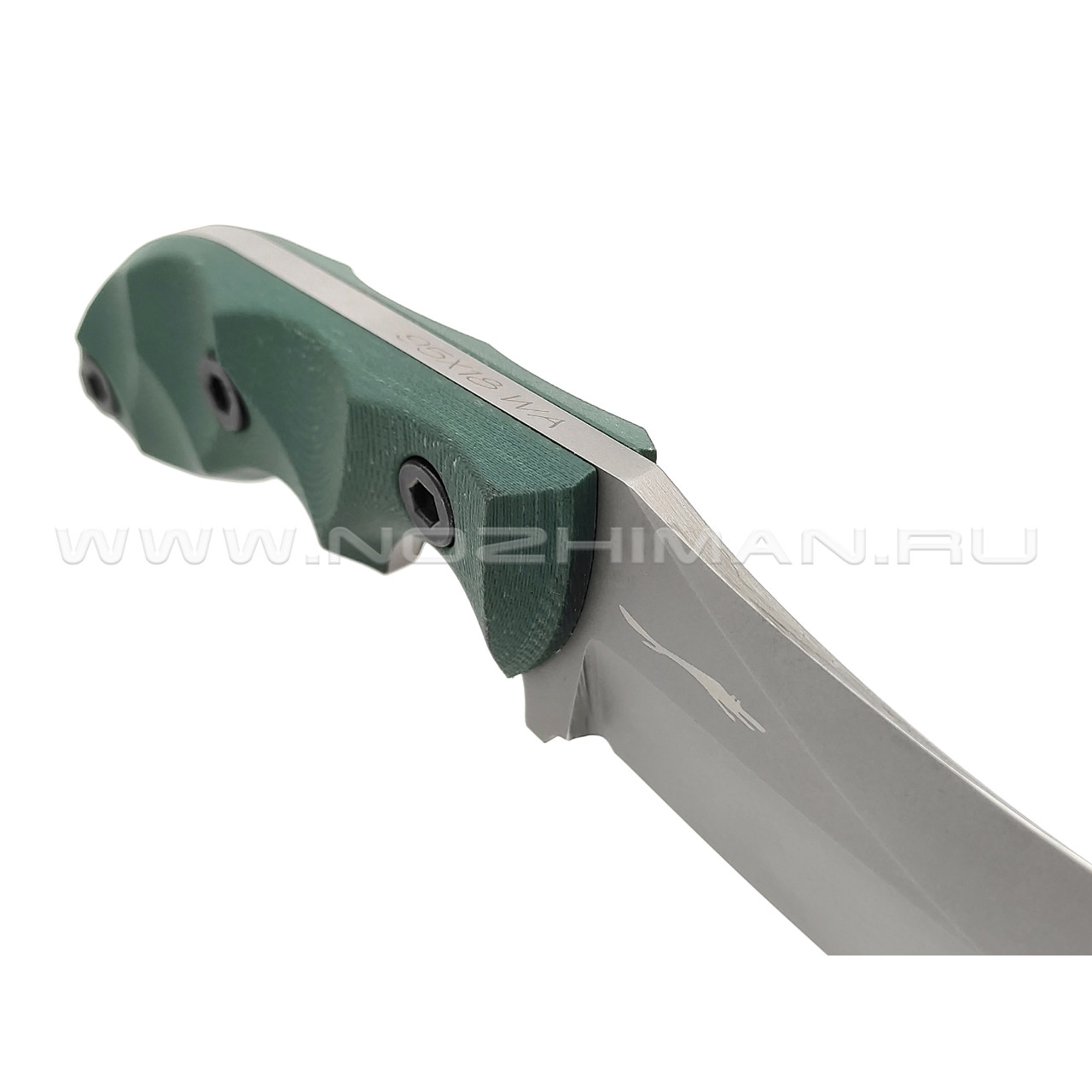 Волчий Век нож Кондрат 12 сталь 95х18 WA bead-blast, рукоять G10 hunter, винты