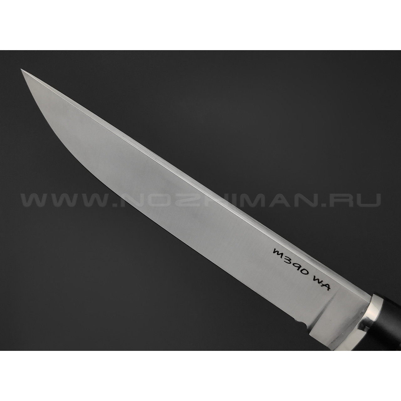 Волчий Век нож Слон сталь M390 WA satin, рукоять дерево айронвуд, нейзильбер, карбон