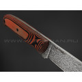 Волчий Век нож Wolfkniven сталь N690 WA дамаскаж, рукоять G10 black & orange Волчий Век нож Wolfkniven сталь N690 WA дамаскаж, рукоять G10 black & orange
