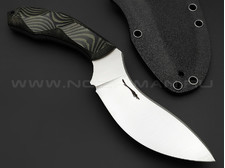 Волчий Век нож Custom EDC сталь 95х18 WA satin, рукоять G10 black & green