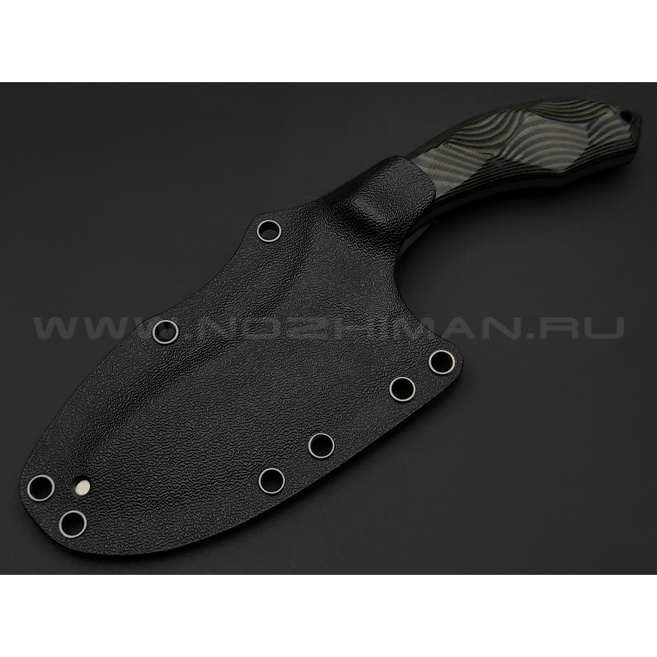 Волчий Век нож Custom EDC сталь 95х18 WA satin, рукоять G10 black & green