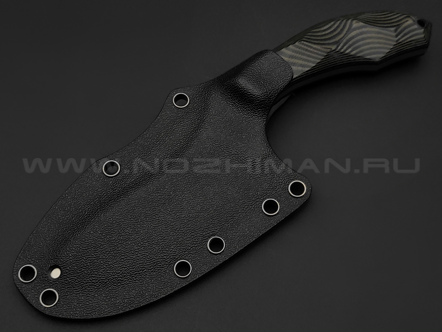 Волчий Век нож Custom EDC сталь 95х18 WA satin, рукоять G10 black & green