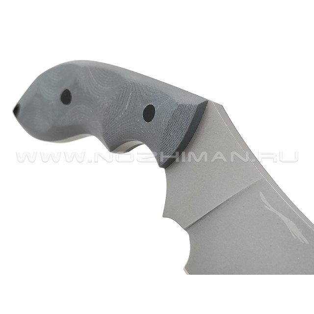 Волчий Век нож Custom EDC сталь 95х18 WA bead-blast, рукоять G10 grey