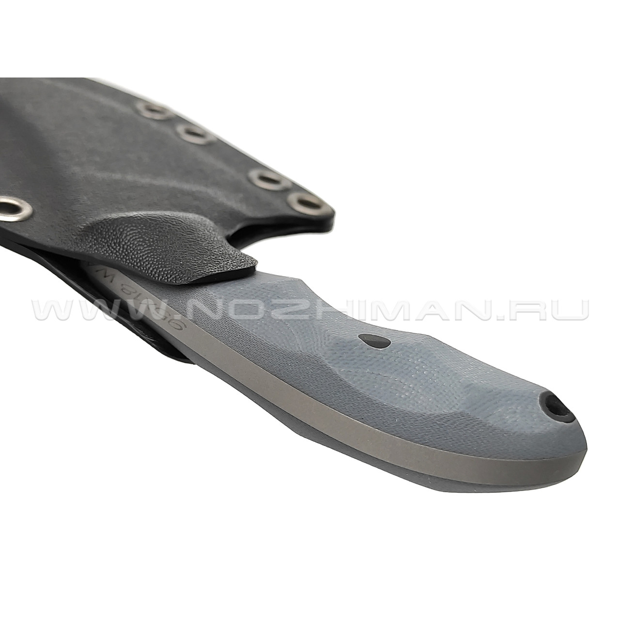 Волчий Век нож Custom EDC сталь 95х18 WA bead-blast, рукоять G10 grey