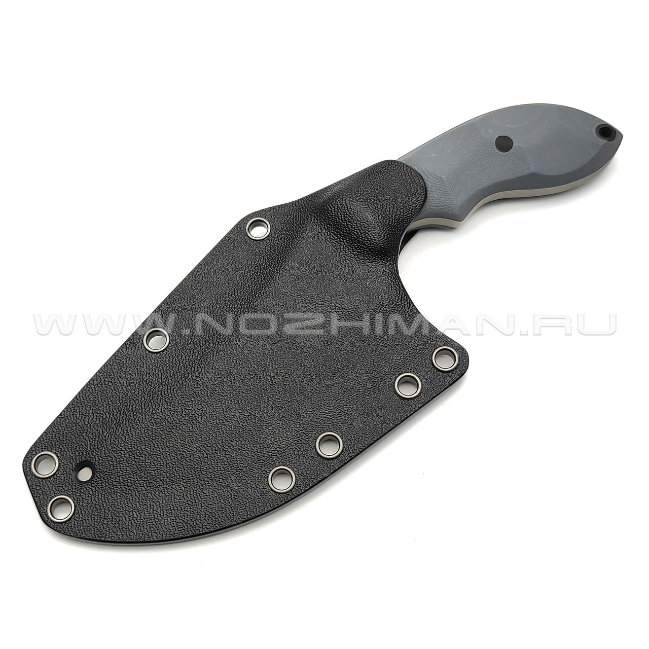 Волчий Век нож Custom EDC сталь 95х18 WA bead-blast, рукоять G10 grey
