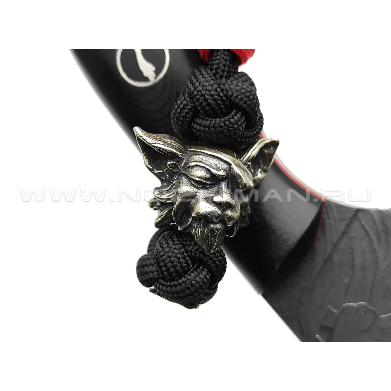 Волчий Век нож Масичька Custom Коты самураи, сталь N690 WA, художественное травление, рукоять G10 black