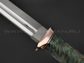 Волчий Век нож Гроза сталь 1.4116 Krupp WA, рукоять карельская береза зелёная, медь, G10
