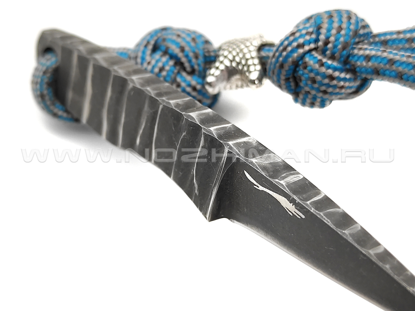 Волчий Век нож Скелетный мини Сечень PGK WA, Blackwash, синие ножны