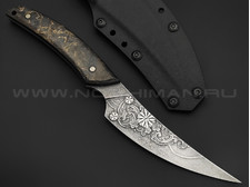 Neyris Knives нож Мехтар сталь CPM Magnacut, рукоять Carbon fiber dark matter gold