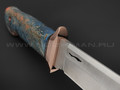 Волчий Век нож Гроза сталь 1.4116 Krupp WA, рукоять карельская береза синяя, медь, G10
