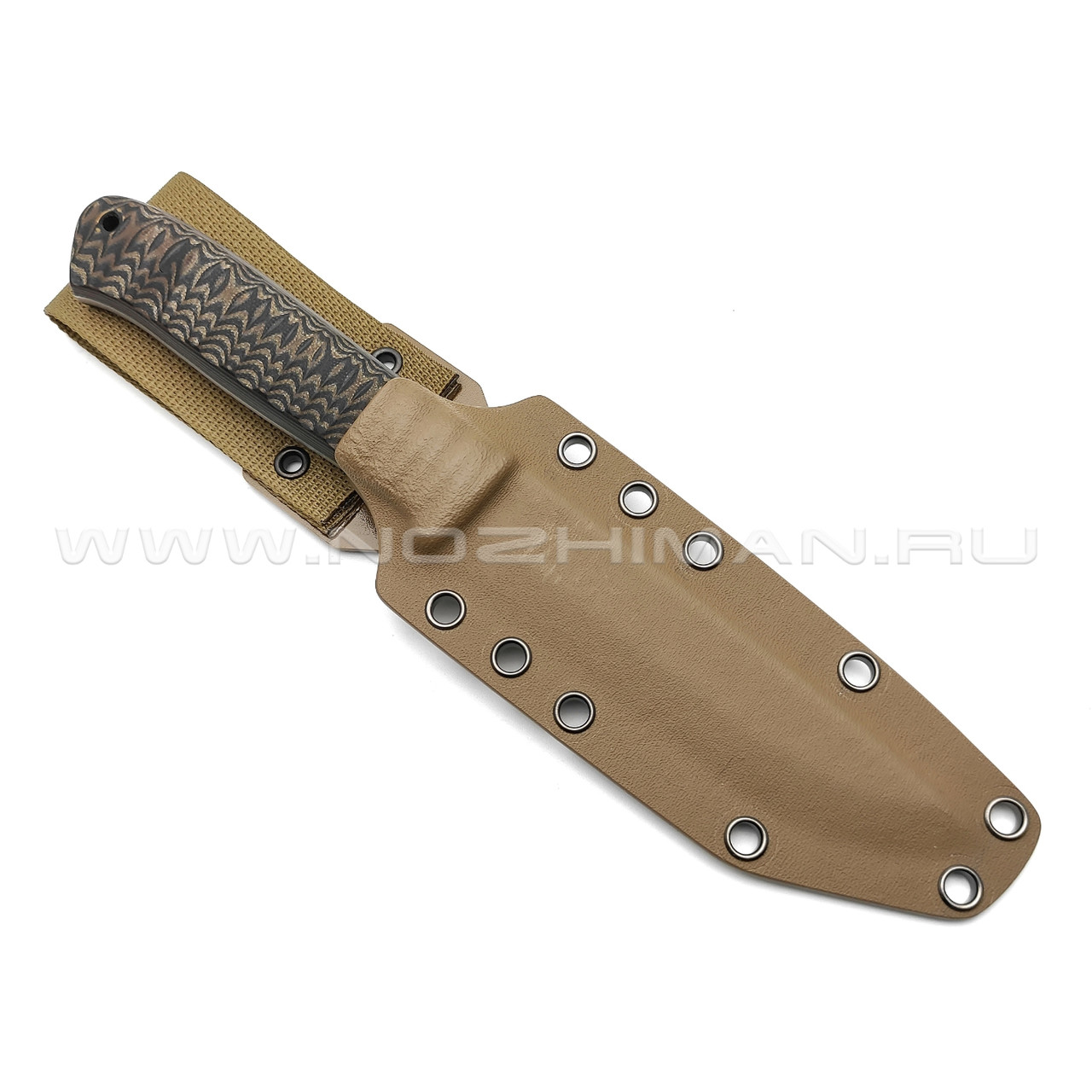 Апус нож Райдер Бушкрафт сталь K110, рукоять G10 чёрно-коричневый