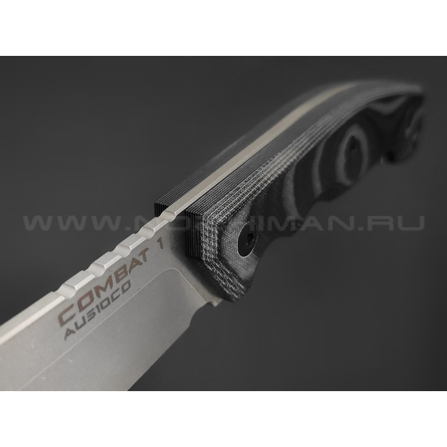 Eagle Knives нож Combat 1 сталь Aus10Co стоунвош, рукоять G10 black & grey