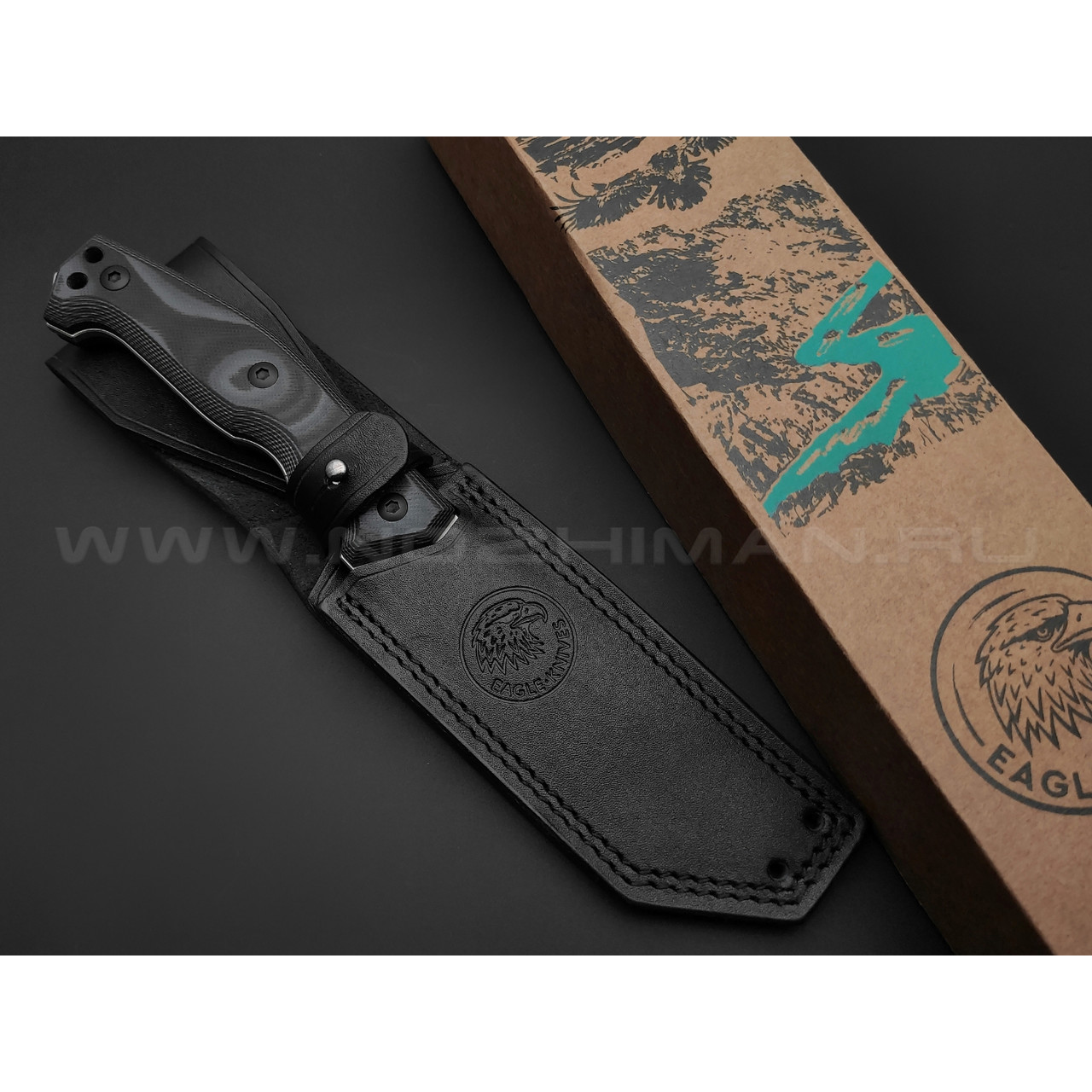 Eagle Knives нож Combat 1 сталь Aus10Co стоунвош, рукоять G10 black & grey