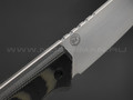 Eagle Knives нож Combat 2 сталь Aus10Co stonewash, рукоять G10 black & green