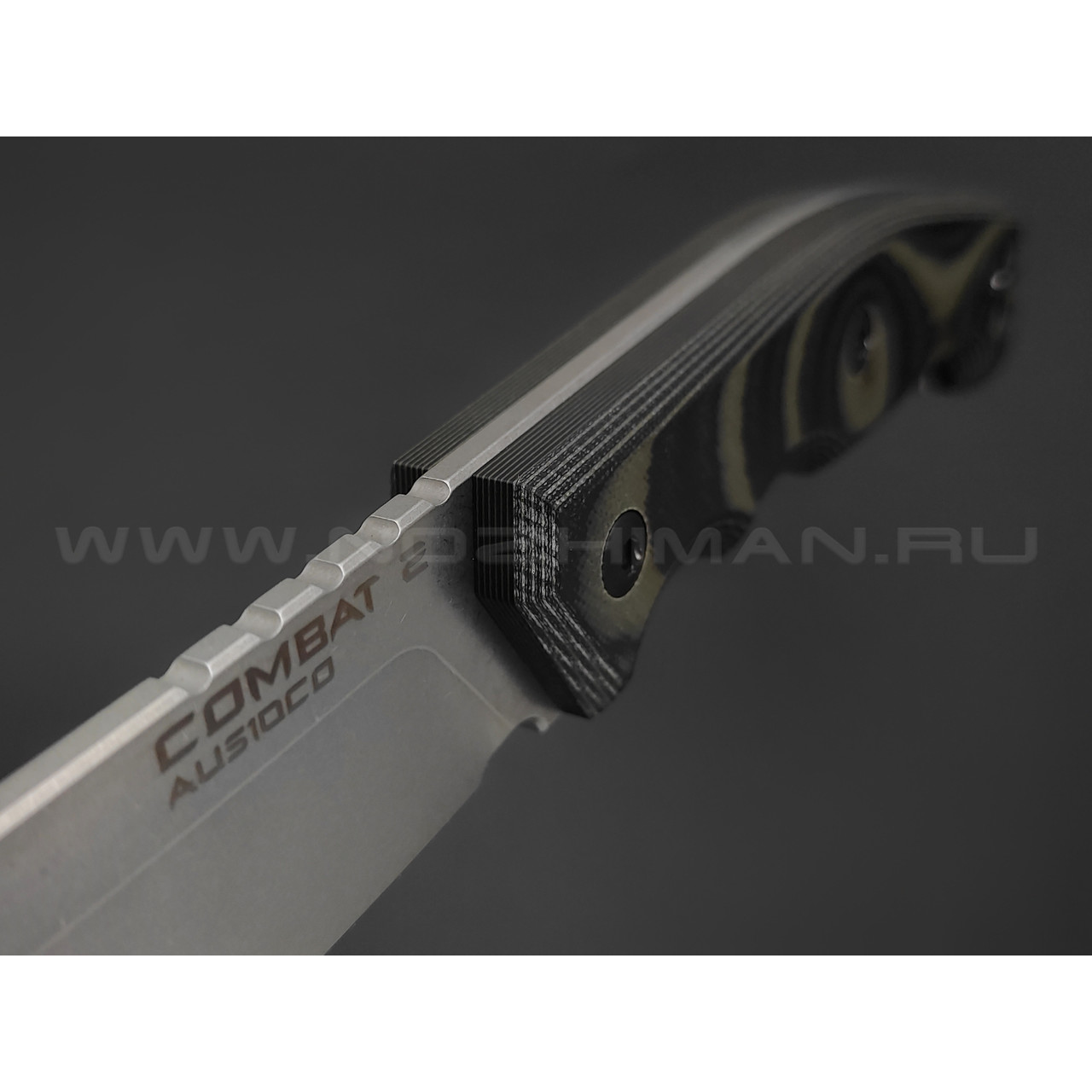 Eagle Knives нож Combat 2 сталь Aus10Co стоунвош, рукоять G10 black & green